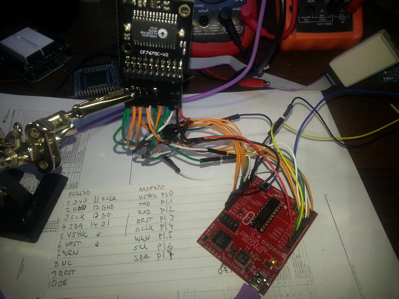 OV7670 connected to MSP430 Launchpad